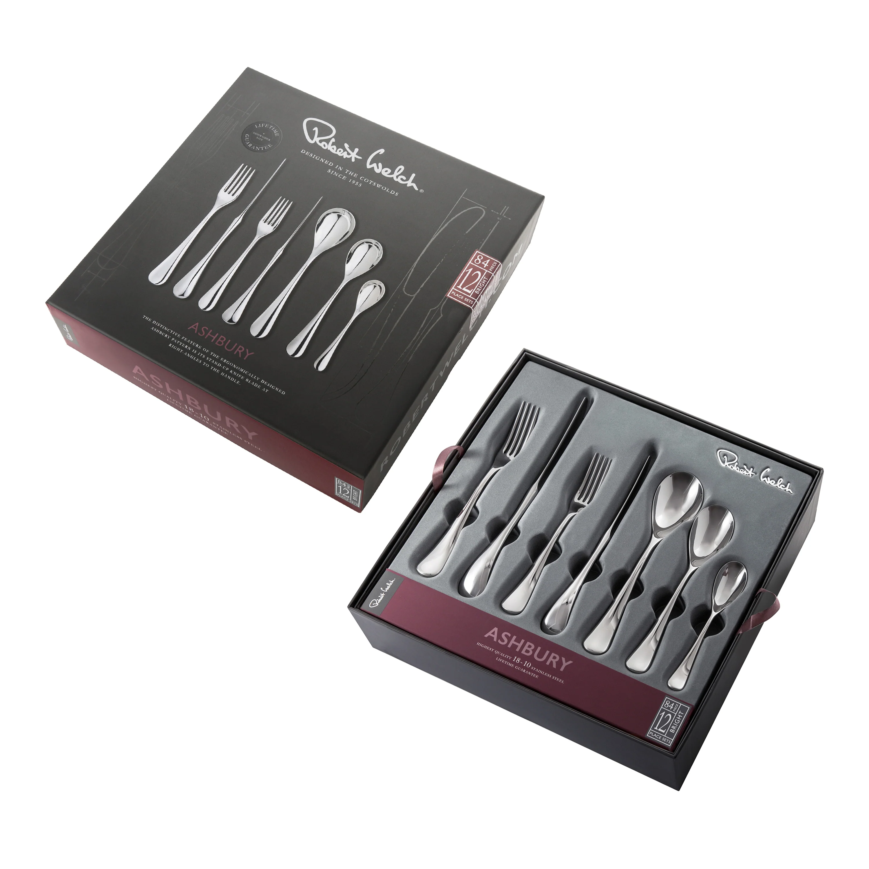Ashbury Bright Cutlery Set, 84 Piece for 12 People - Image 3