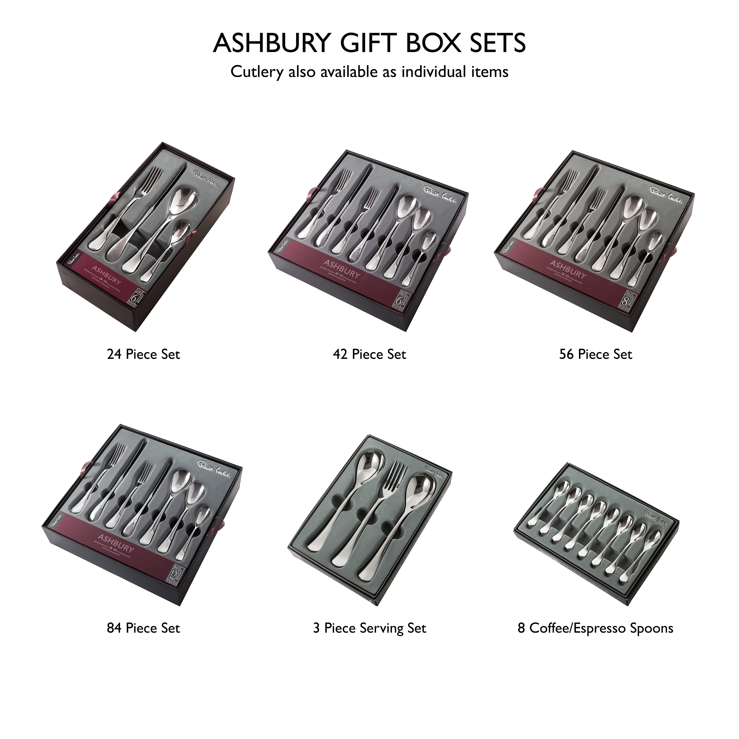 Ashbury Bright Cutlery Set, 84 Piece for 12 People - Image 6