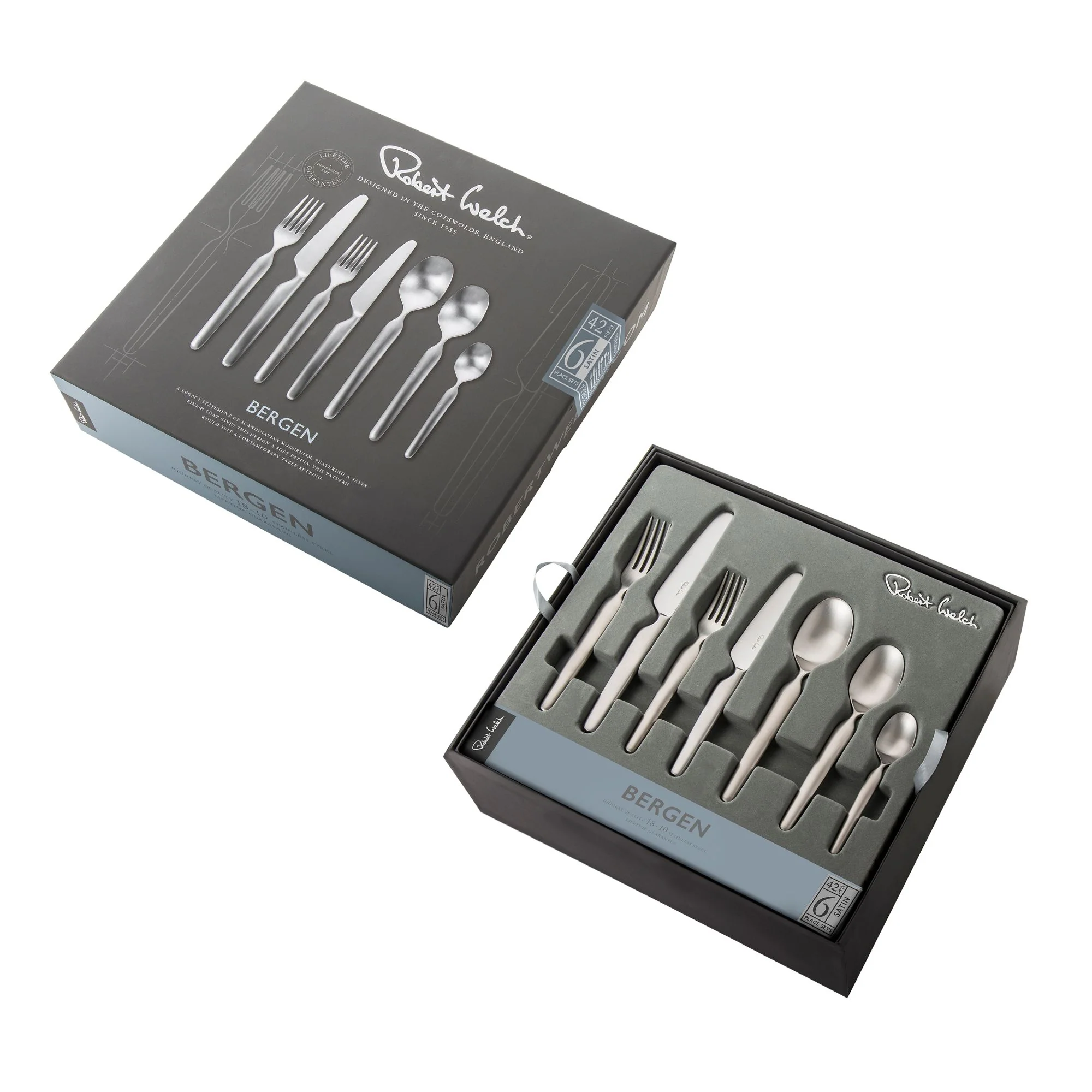 Bergen Satin Cutlery Set, 42 Piece for 6 People - Image 3