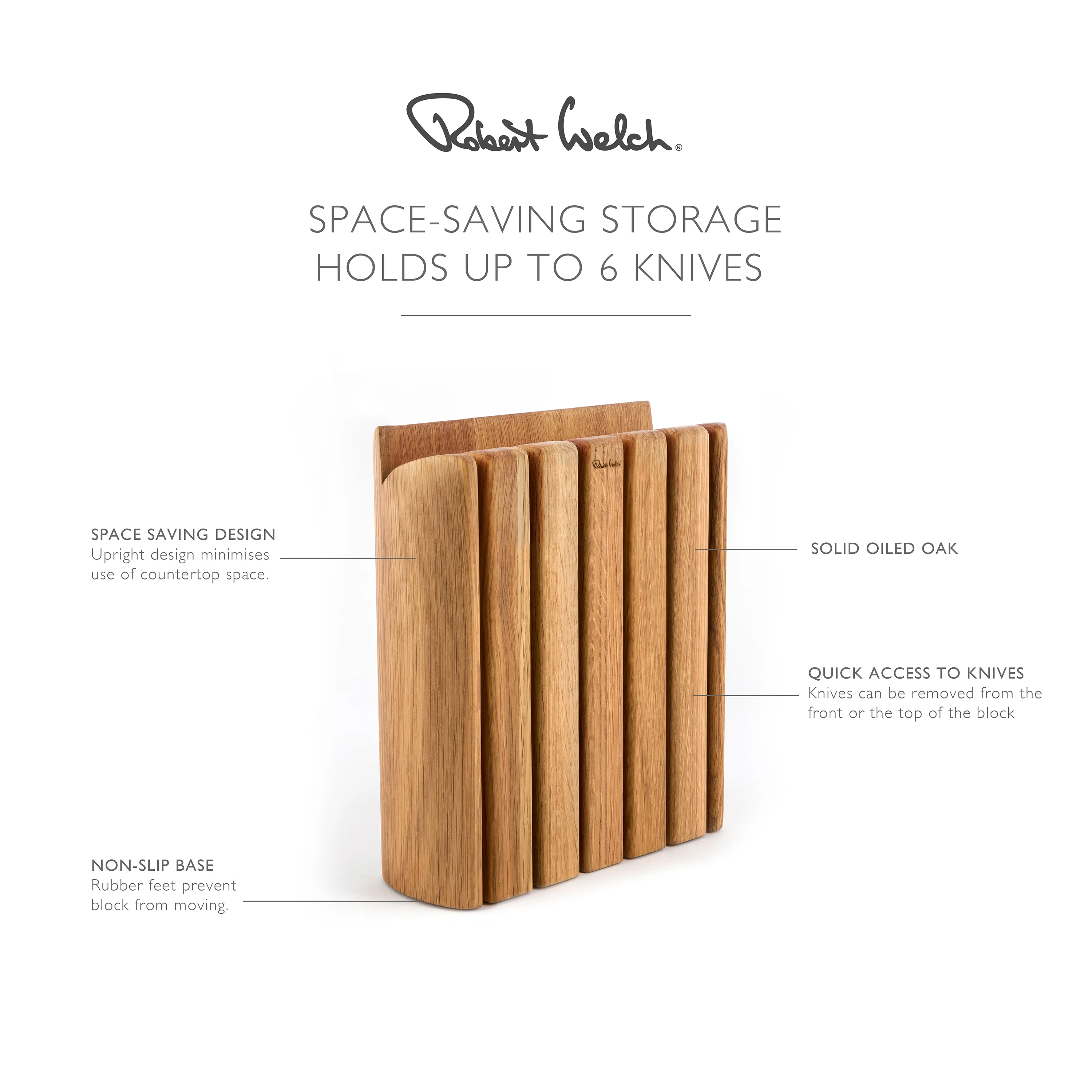 Book Oak Knife Block - Image 4