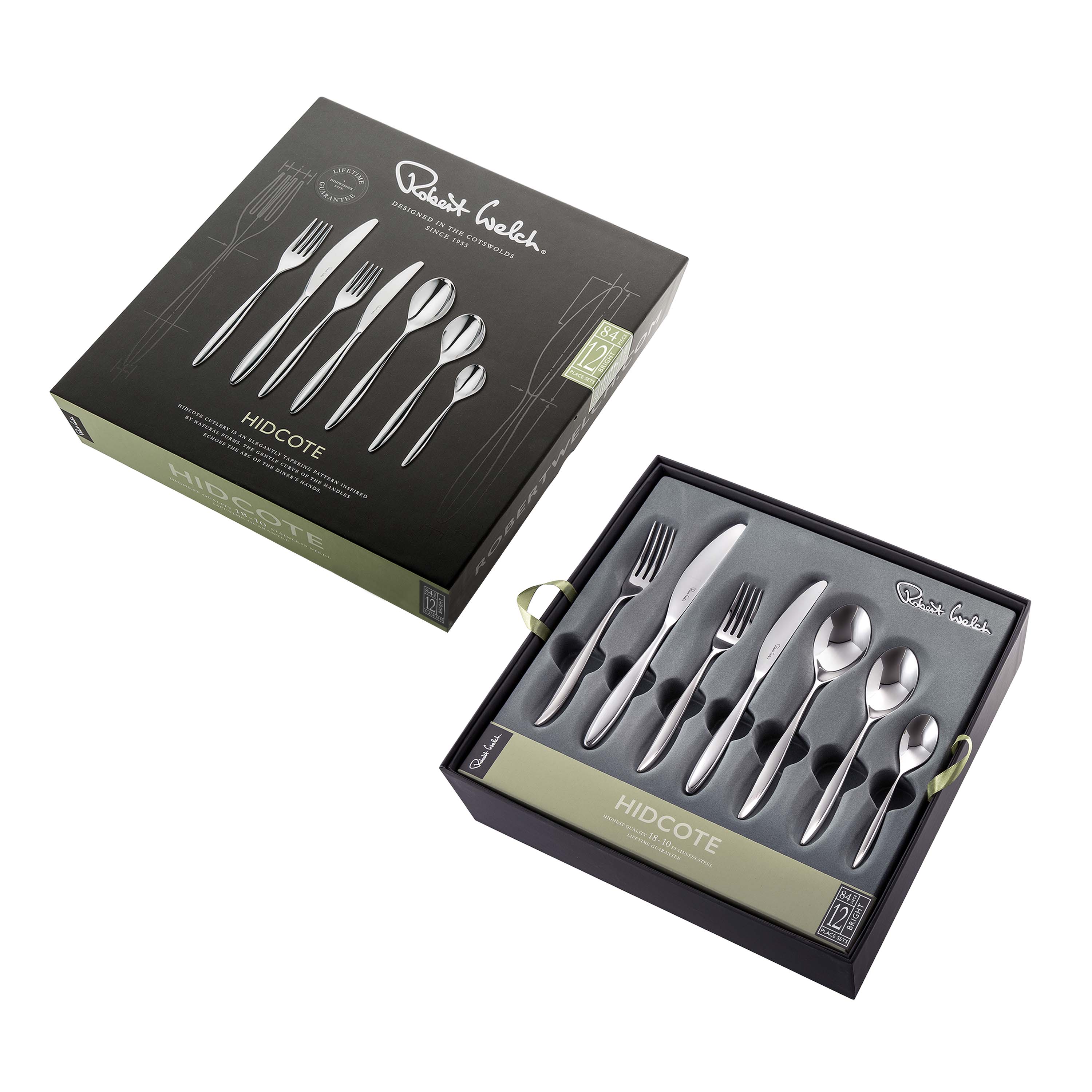 Hidcote Bright Cutlery Set, 96 Piece for 12 People - 12 Free Steak Knives - Image 3
