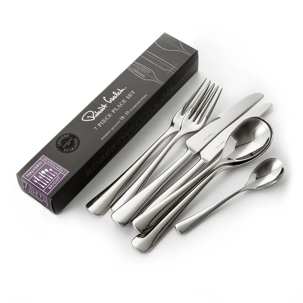 Malvern Bright Cutlery Place Setting, 7 Piece - Image 3