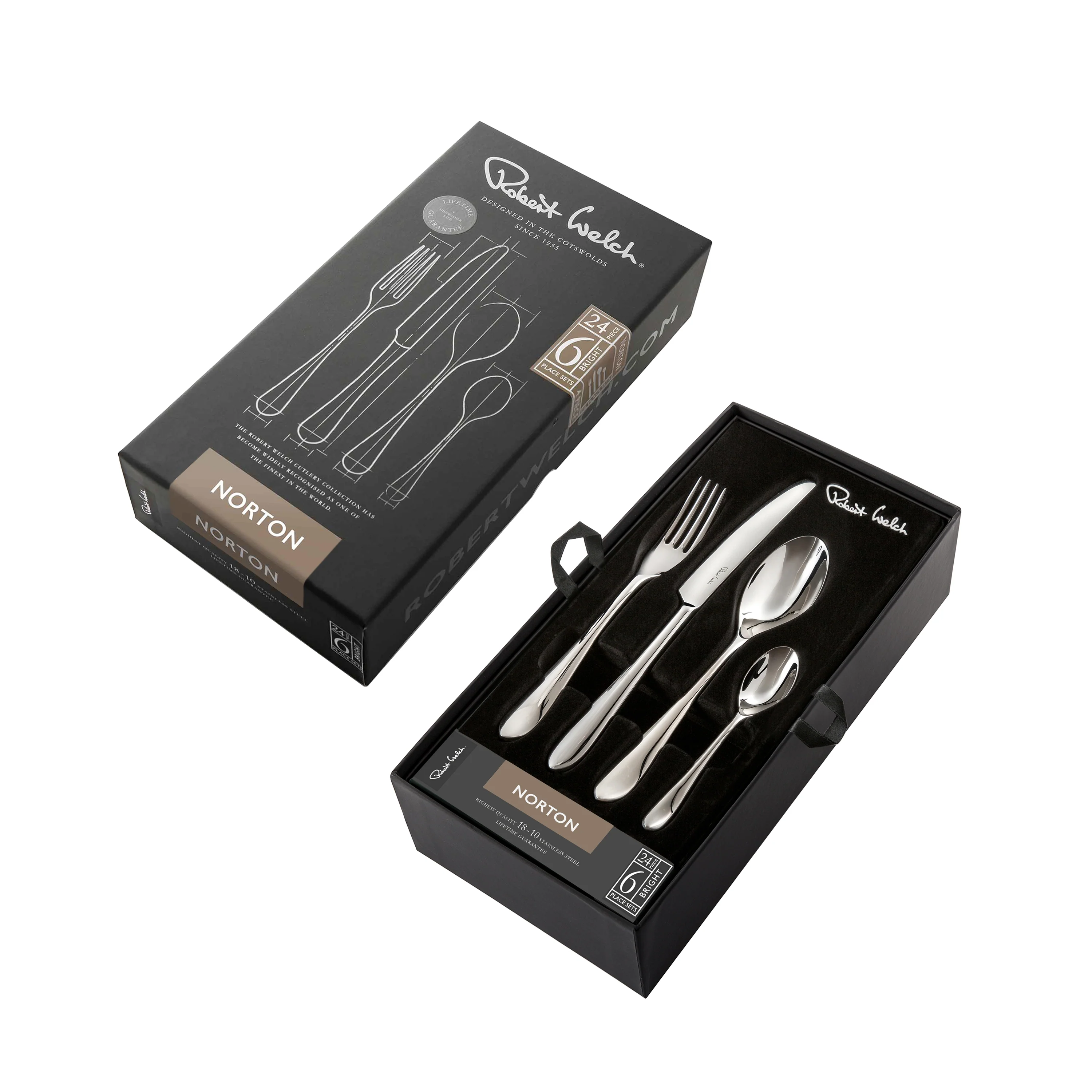Norton Bright Cutlery Set, 24 Piece for 6 People - Image 3