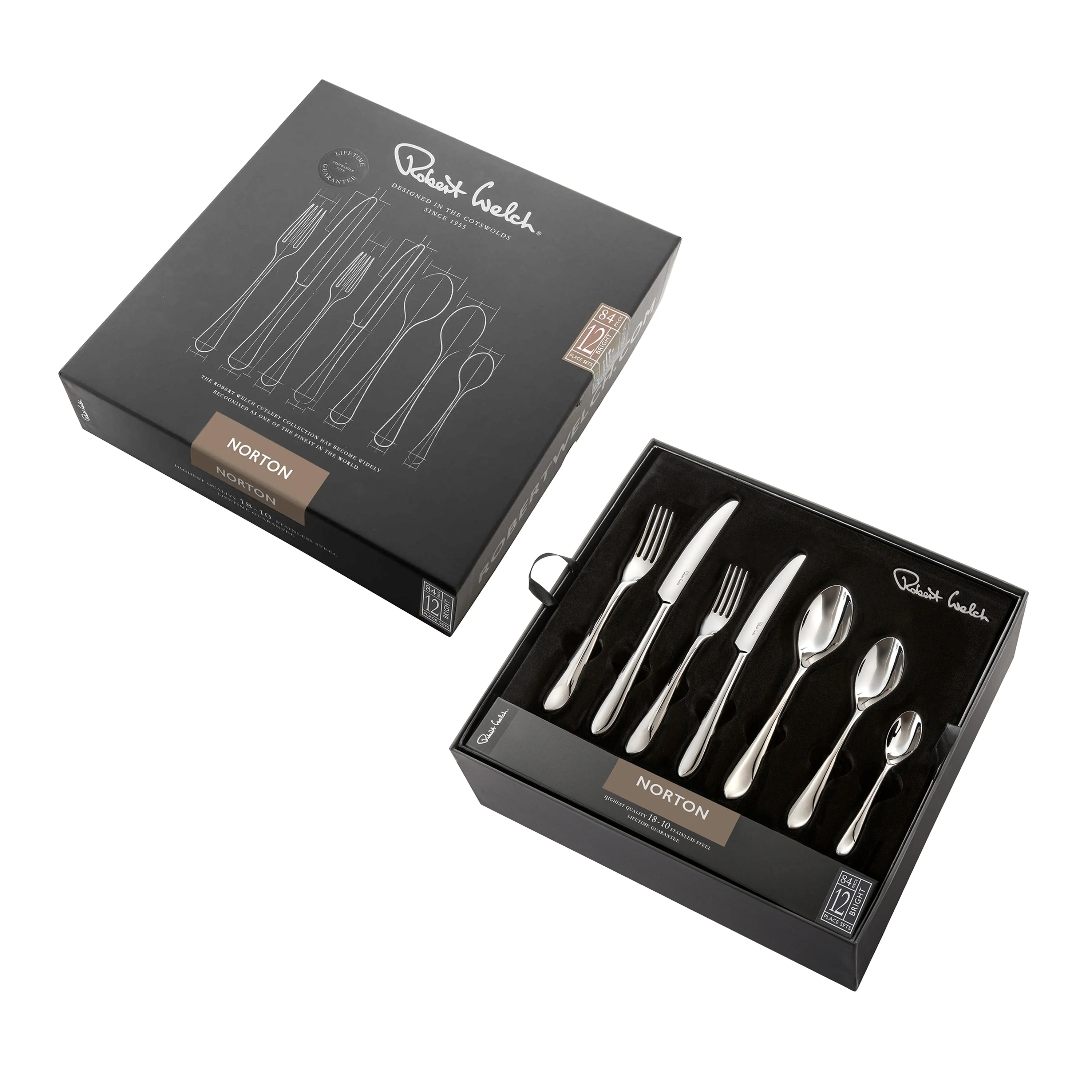 Norton Bright Cutlery Set, 84 Piece for 12 People - Image 3