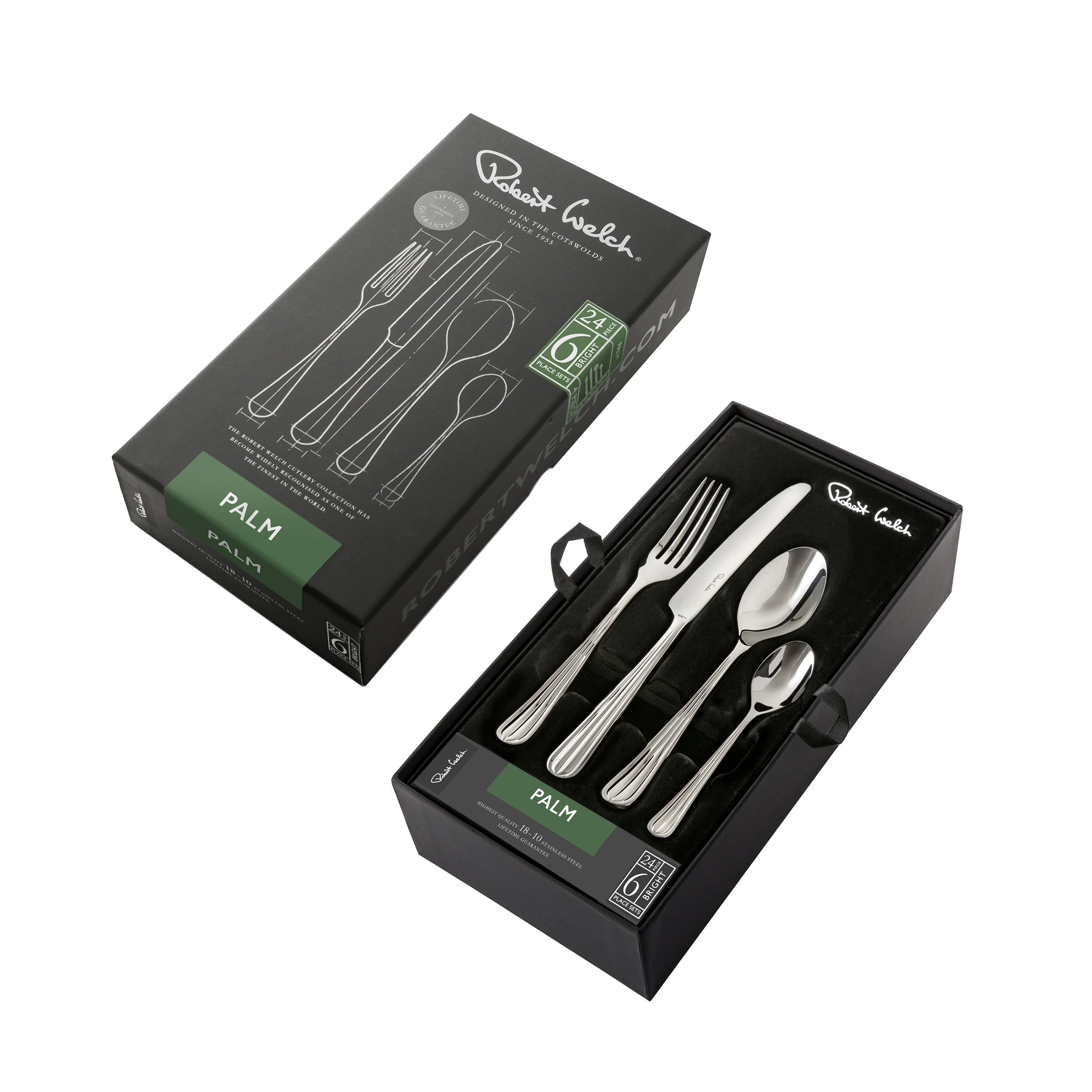 Palm Bright Cutlery Set, 24 Piece for 6 People - Image 3