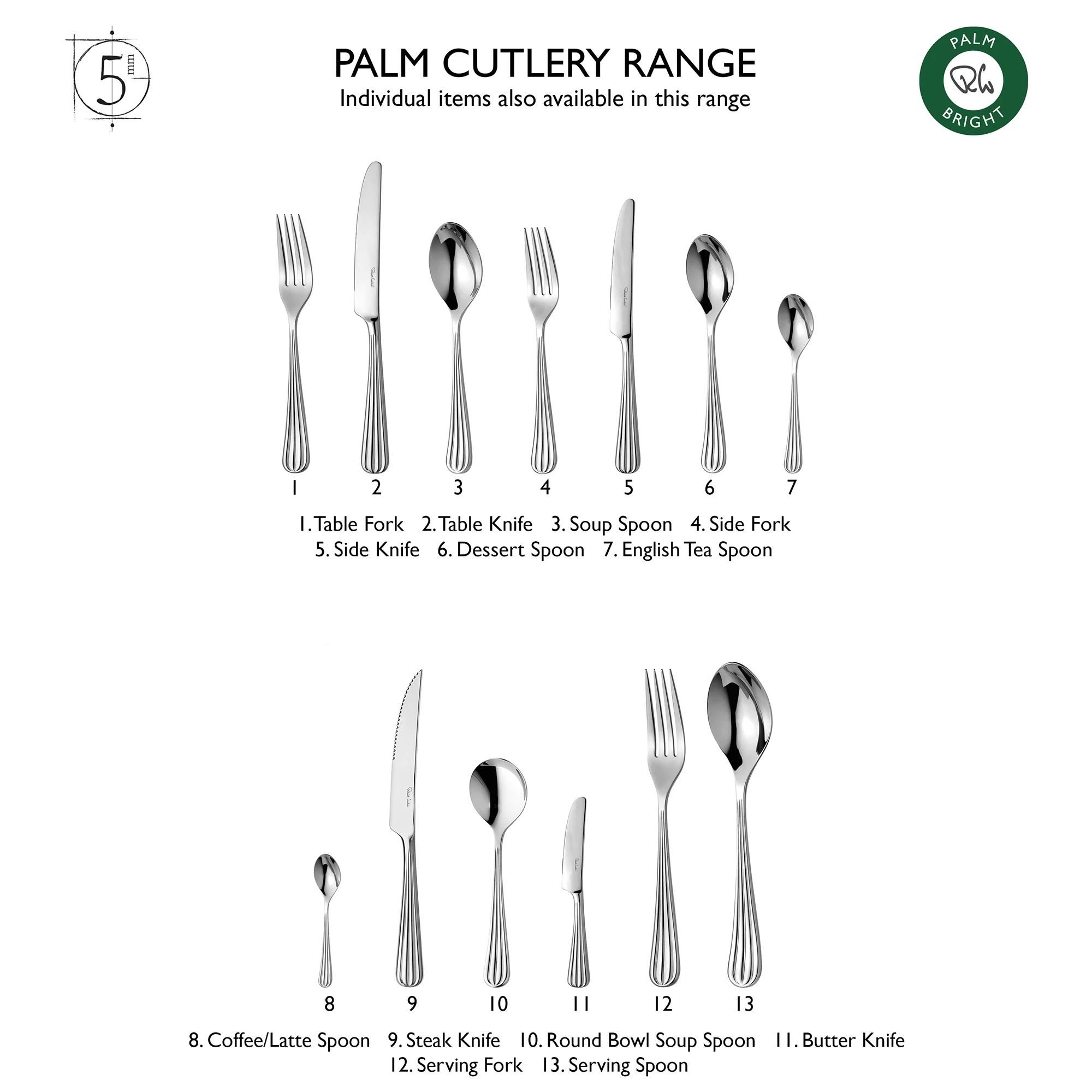 Palm Bright Serving Set, 3 Piece - Image 5