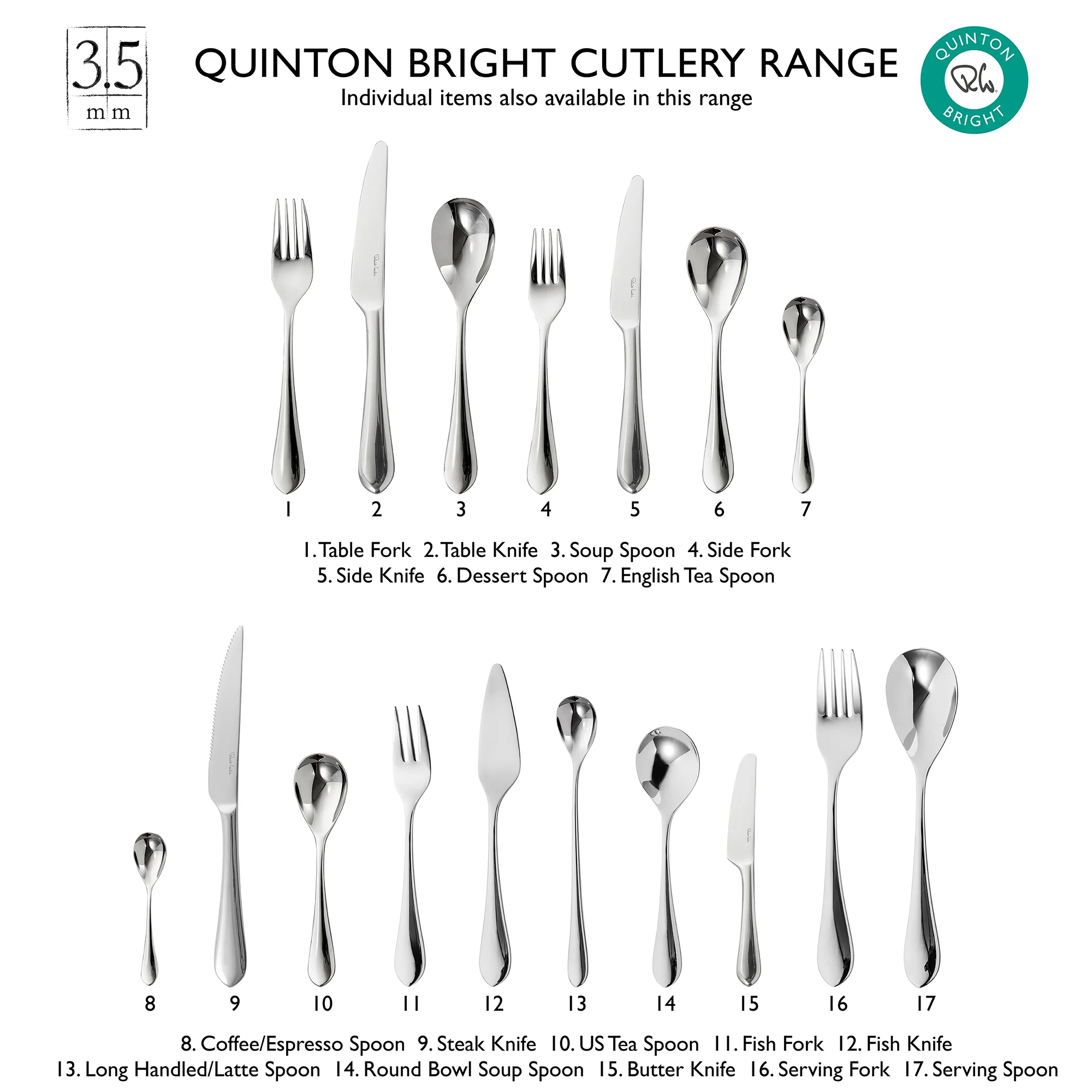 Quinton Bright Round Bowl Soup Spoon - Image 5