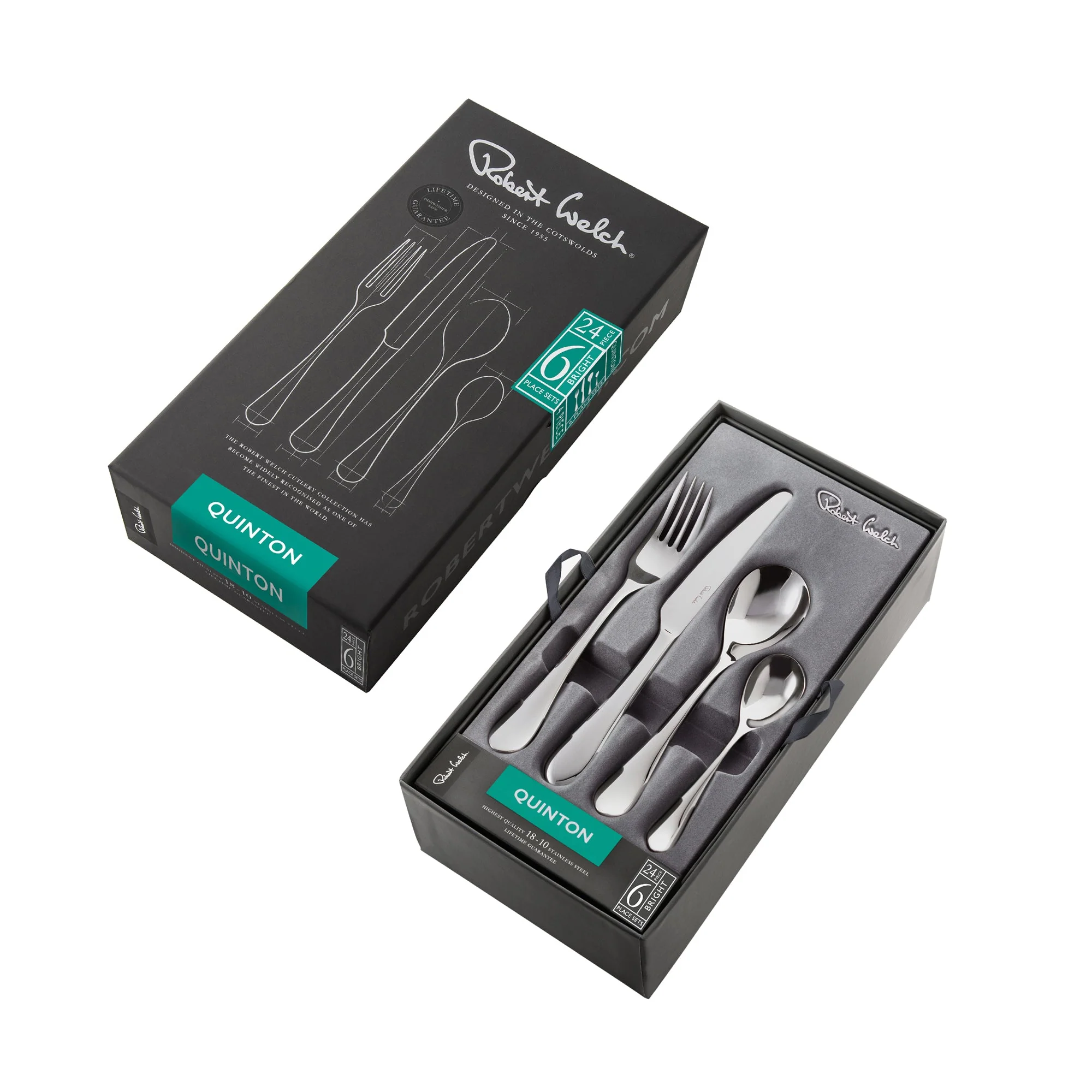 Quinton Bright Cutlery Set, 30 Piece for 6 People - 6 Free Steak Knives - Image 3