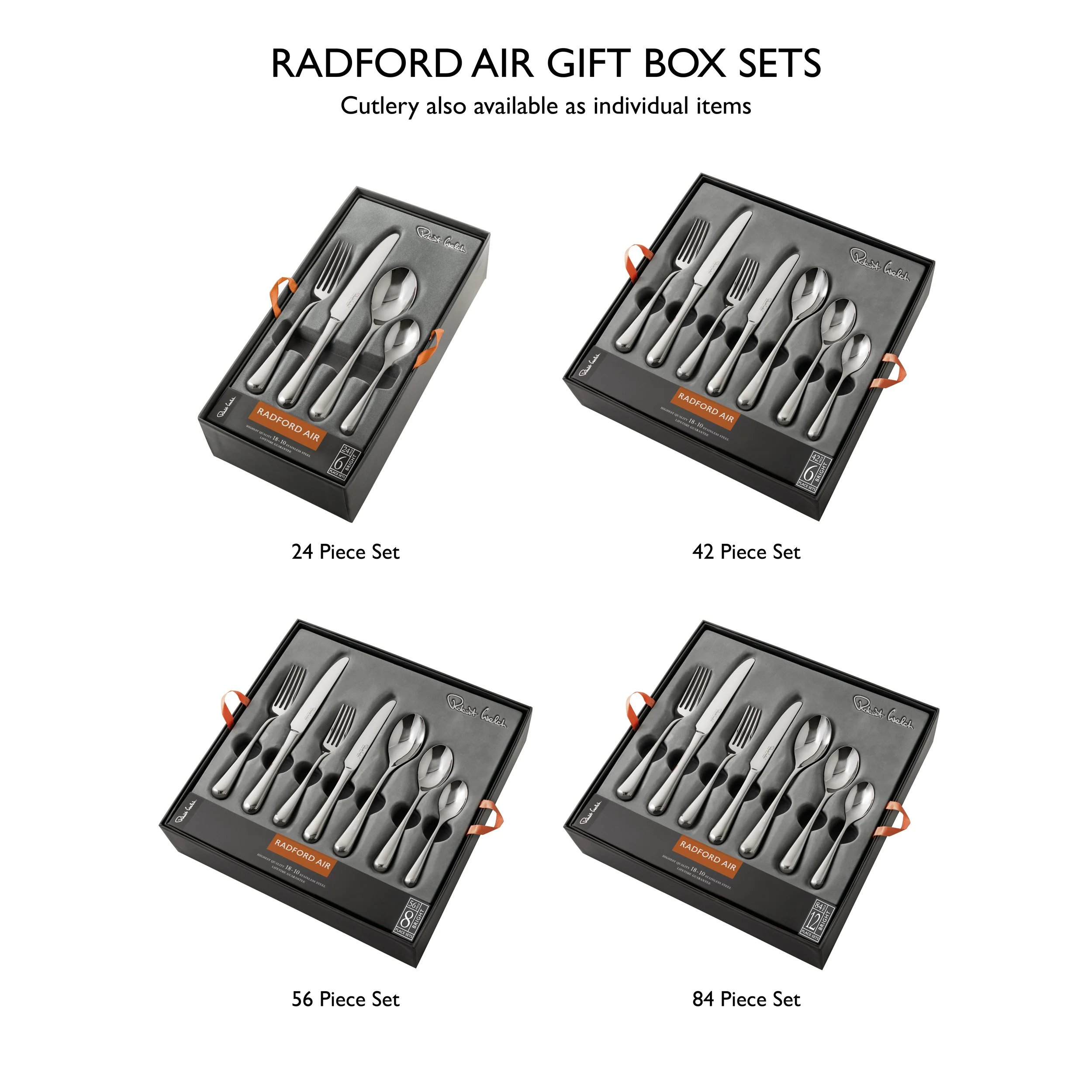 Radford Air Bright Cutlery Set, 56 Piece for 8 People - Image 6