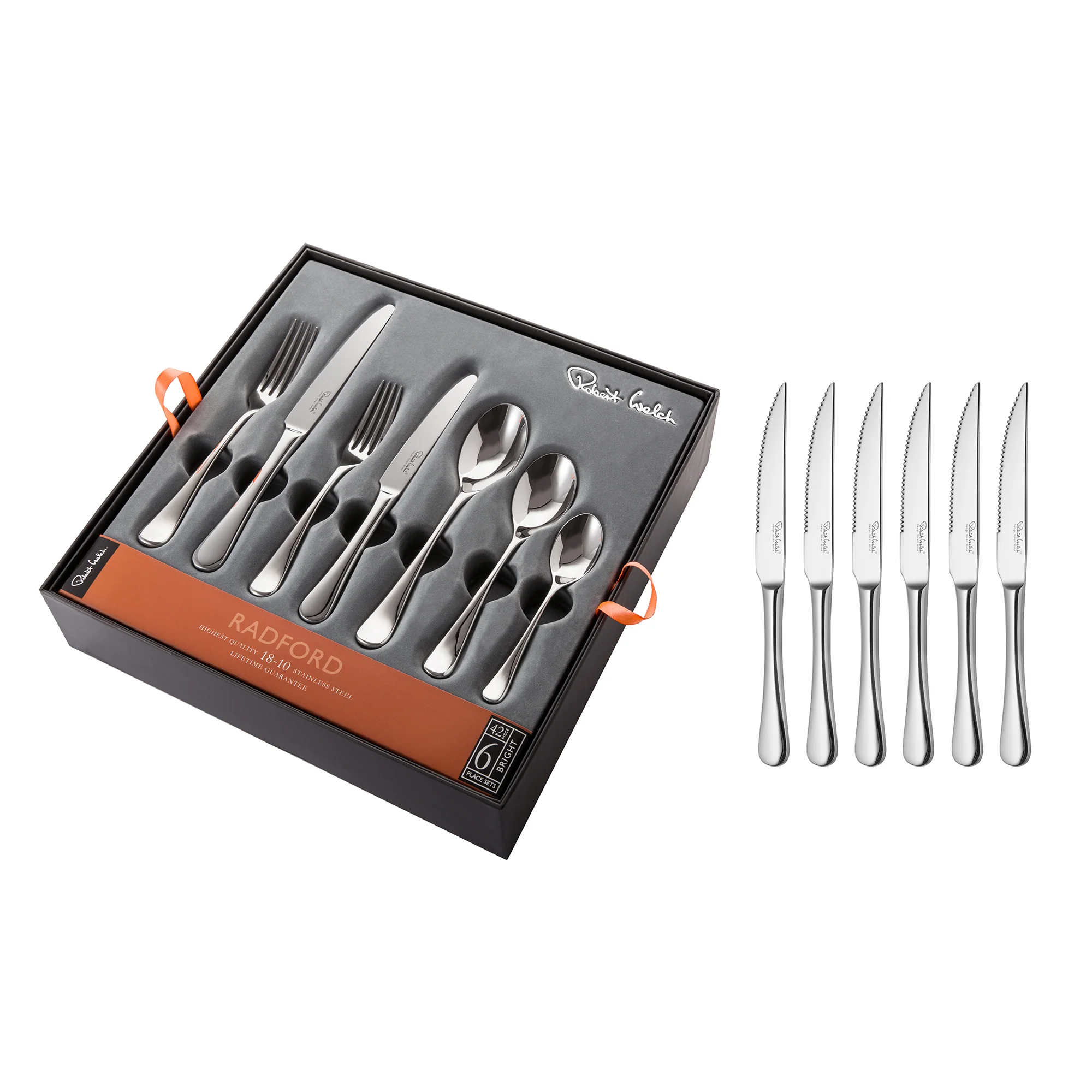 Radford Bright Cutlery Set, 48 Piece for 6 People - 6 Free Steak Knives - Image 3