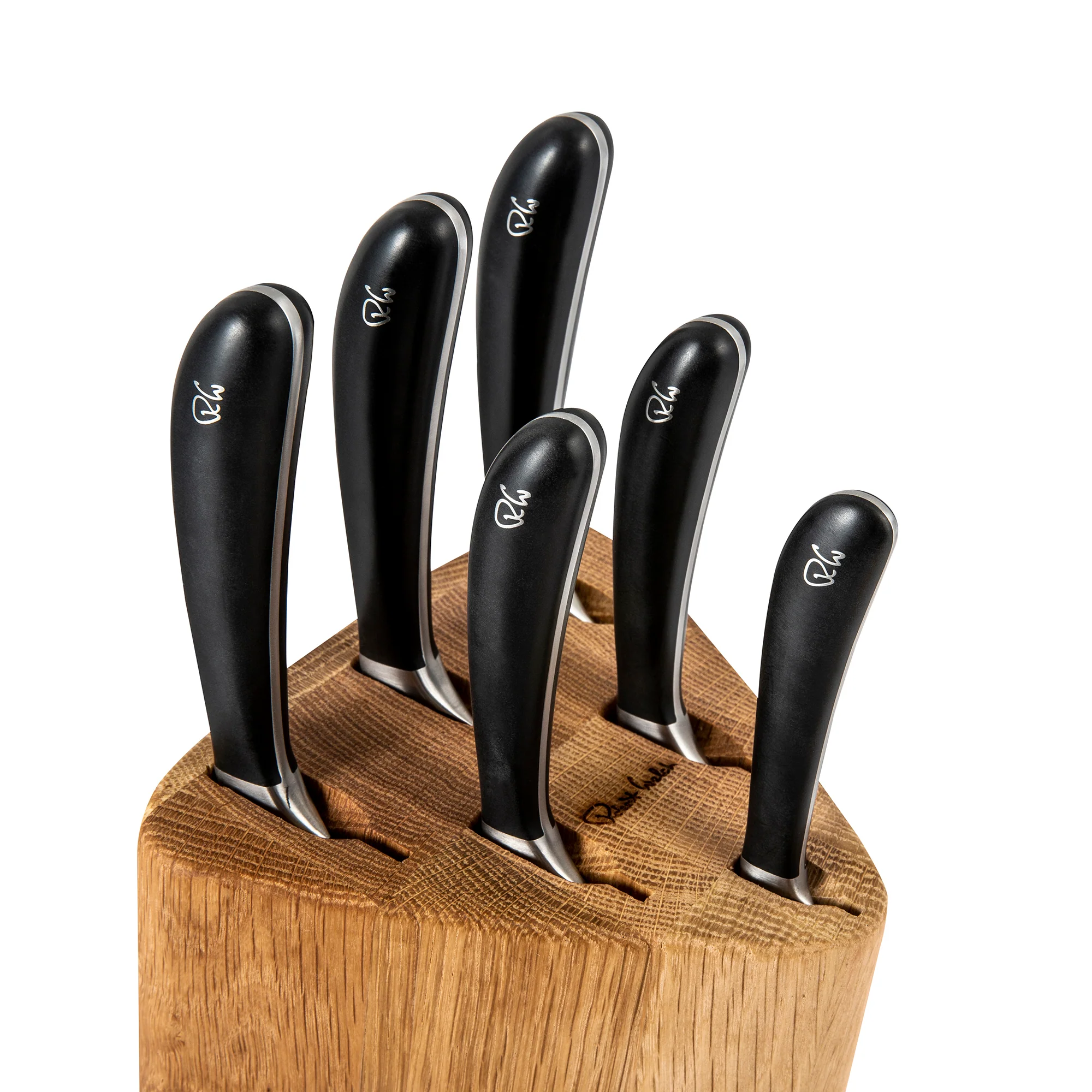 Signature Prism Oak Knife Block Set with Classic Chopping Board 38cm and Sharpener - Image 4