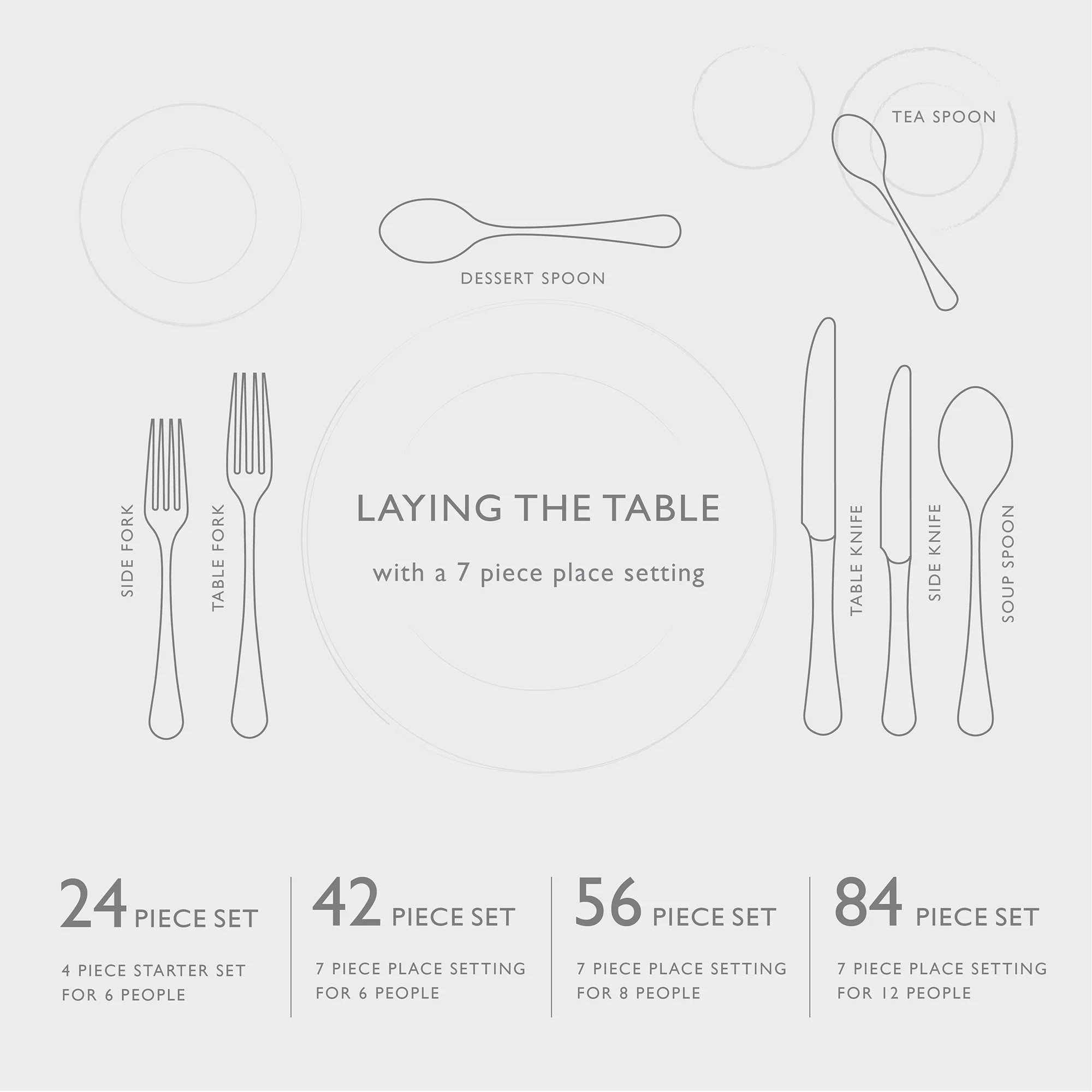 Skye Bright Cutlery Set, 42 Piece for 6 People - Image 7