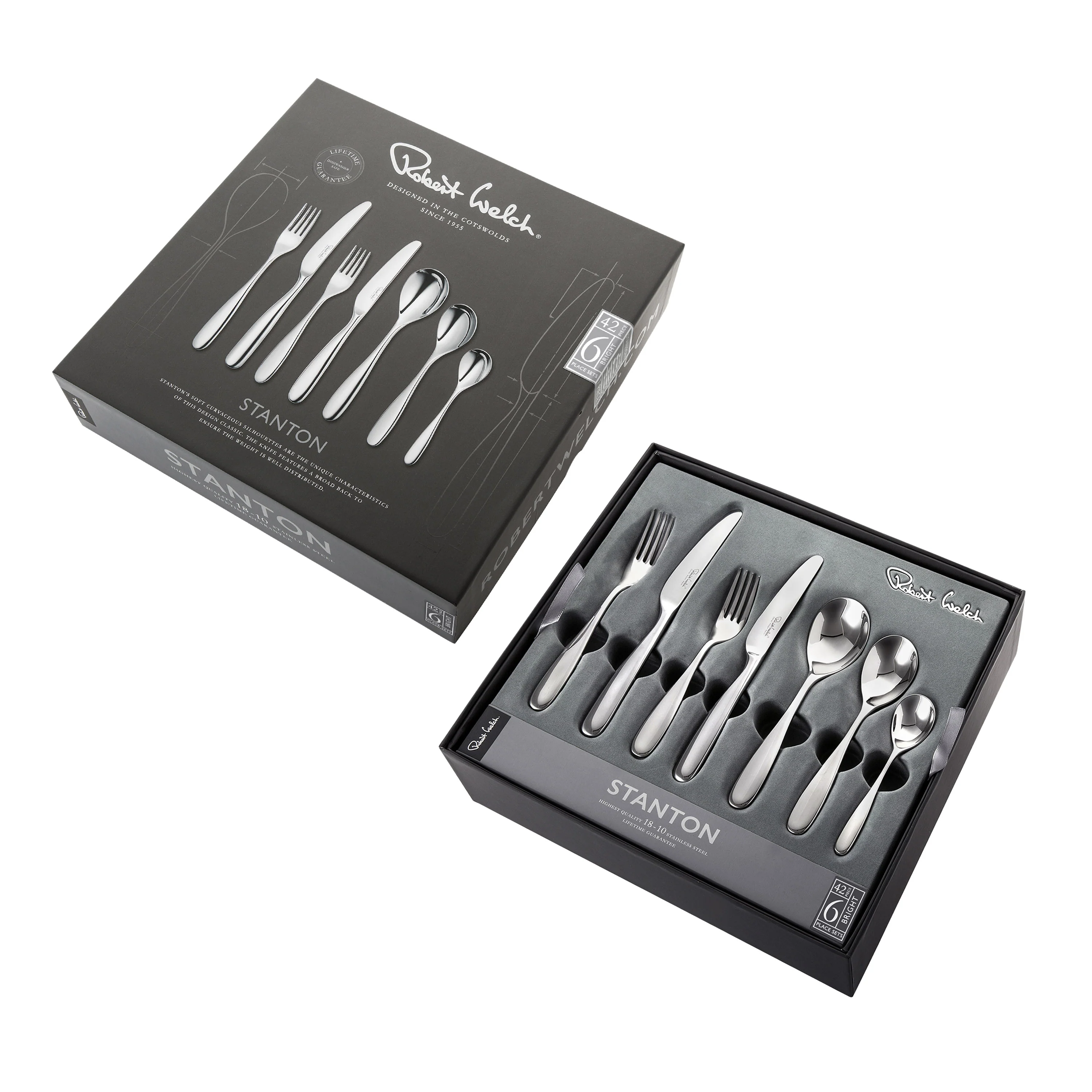 Stanton Bright Cutlery Set, 42 Piece for 6 People - Image 3